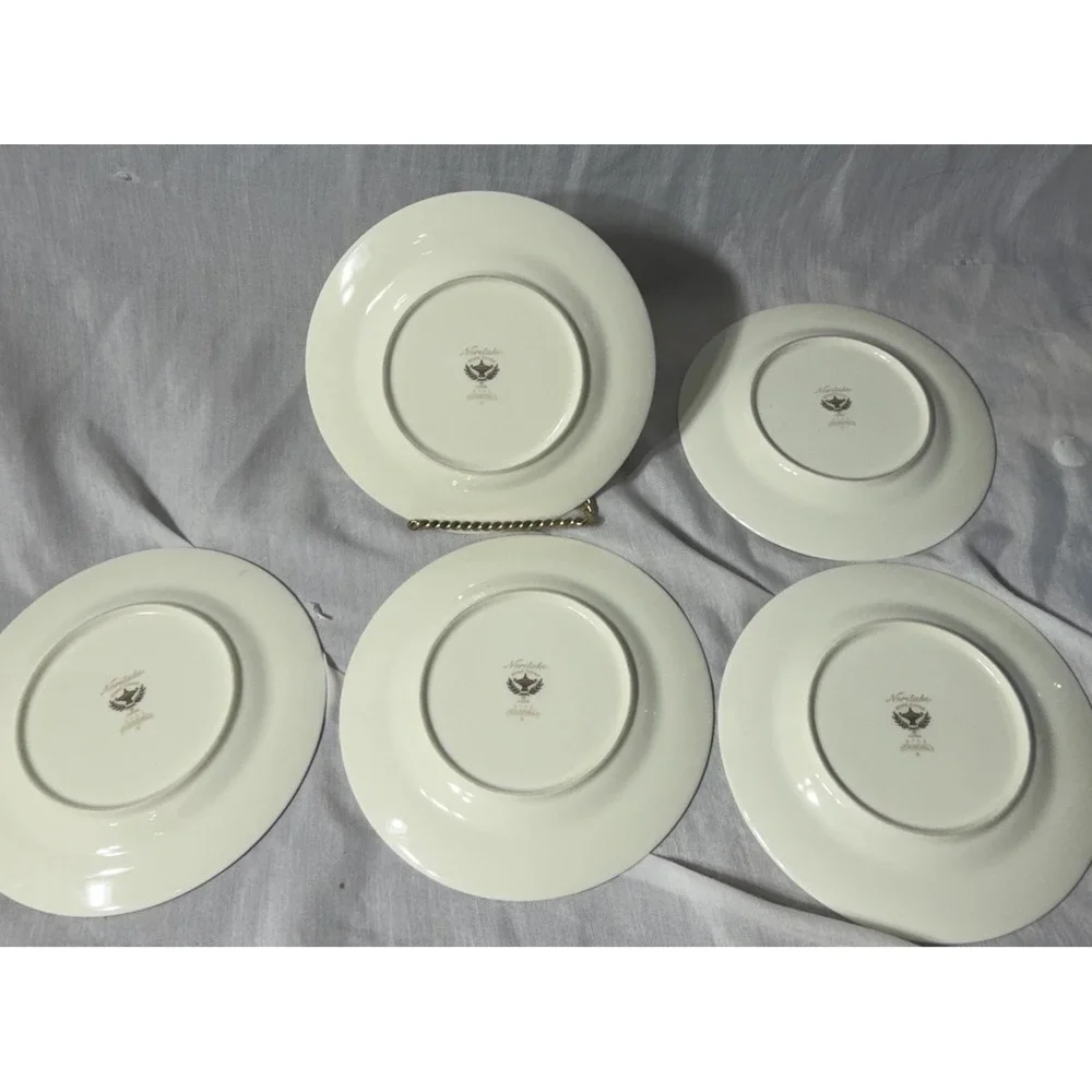 NORITAKE CHURCHILL 9750 SET OF 5 BONE CHINA BREAD & BUTTER‎ PLATES - 6 inch